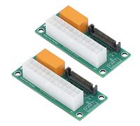 Bewinner Fuente de Alimentación Dual Sync Starter Interfaz Adaptador de PSU Dual de 24 Pines para Plataforma de Minería BTC Miner GPU, Configuración Simple, Diseño que Ahorra Espacio, PC de