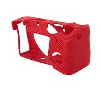 Bewinner Funda de Silicona para Capucha de Cámara para A6700, Funda Protectora Antideslizante Resistente a Golpes y Arañazos, Ajuste Preciso con Recortes para Botones, Negro (Rojo)