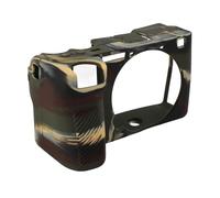 Bewinner Funda de Silicona para Capucha de Cámara para A6700, Funda Protectora Antideslizante Resistente a Golpes y Arañazos, Ajuste Preciso con Recortes para Botones, Negro (Camuflaje Verde)