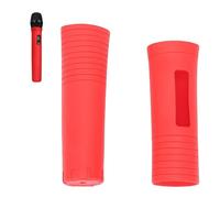 Bewinner Funda de Silicona para Mango de Micrófono, Antideslizante y a Prueba de Caídas, Cubierta Protectora de 2 Piezas para Micrófonos Inalámbricos, para KTV, Karaoke en Casa, Fiestas, (rojo)