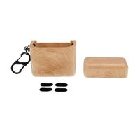 Bewinner Funda Protectora de Madera Pulida a Mano para Auriculares Bluetooth Que Cargan Nogal Anticaída, Experiencia Fácil de Usar Hecha a Mano para Auriculares de Madera, Diseño Elegante para