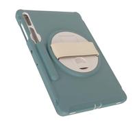 Bewinner Funda Resistente para Tablet Tab S9+ X810 S7+ S7FE S8+, Funda Protectora con Soporte Giratorio de 360° y Correa de Mano Ajustable, Verde (Green)