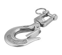 Bewinner Gancho de Presión de Cadena de Elevación con Horquilla Giratoria de Acero Inoxidable 304, Límite de Carga de Trabajo de 150 Kg, 90 Mm/100 Mm, Rotación de 360 grados, para Elevación y (110