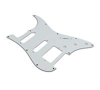 Bewinner Golpeador de Guitarra Eléctrica, Repuesto de Espejo de 11 Orificios para Guitarras Estilo FD/ST, Estándares Americanos y Mexicanos, Blanco, 1,7 Mm de Grosor (WHITE)