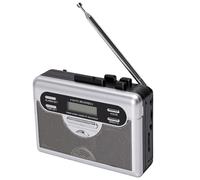 Bewinner Grabadora de Casete con Radio Am FM, LCD y Marcha Atrás Automática