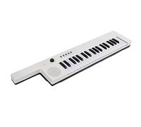 Bewinner Guitarra Portátil de 37 Teclas, Mini Keytar de órgano Electrónico con Polifonía de 32 Notas para Principiantes, Instrumento Musical Educativo (BF-3755 blanco)
