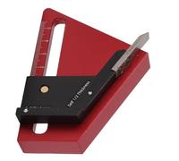 Bewinner Herramienta de Marcado de Línea Central para Carpintería, Trazador de Aleación de Aluminio con Bloque de Ajuste de para Sierra de Mesa, Taladradora, Sierra de Cinta, Rango de de 0-58 Mm