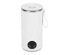 Bewinner Hervidor Eléctrico de Viaje, Caldera de Agua Caliente Portátil de Acero Inoxidable Recargable Inalámbrica de 400 Ml con Función de Calentamiento y Agitación Rápidos para Viajes