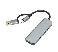 Bewinner Hub USB 3.0 con 4 Puertos, Adaptador Multipuerto 4 en 1 Hub USB 3.0, Divisor USB de Hub USB C a USB 3.0 de Aluminio, Adaptador Multipuerto de Hub USB C de 5GBPS Compatible para