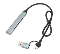 Bewinner Hub USB C 4 en 1, Estación de Acoplamiento USB 3.0 de 5 Gbps, 1 USB 3.0 3 Puertos de Datos USB2.0, Adaptador de Concentrador USB C de Aleación de Aluminio para PC Portátil de