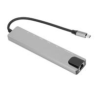Bewinner Hub USB C 8 en 1, Carga Rápida PD de 87W, 4K 30Hz, Transferencia de Datos de 5Gbps, Lector de Tarjetas SD TF Ethernet RJ45 para Portátil