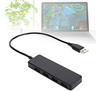 Bewinner Hub USB, Concentrador de Datos 4 en 1 Puerto de Múltiples Concentradores Expansión Plug Play Sin Controlador Luz Azul Portátil Concentrador USB de Datos Ultradelgado para Winds