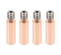 Bewinner Impresora 3D Totalmente Metálica Heatbreak 4 Piezas, Reemplazo Profesional del Tubo de Garganta del Extrusor de Aleación de Cobre para V6 con Borde Hexagonal, Bloque Heatbreak Resistente a