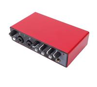 Bewinner Interfaz de USB C, Grabación de 24 Bits a 192 KHz con Preamplificador Transparente y Entrada Hi Z, para Músicos que Transmiten Podcasting, PC, Mac, Software DAW (rojo)