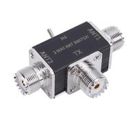 Bewinner Interruptor de Antena CB Ham de 2 Vías, Interruptor Coaxial de Doble Dirección de 100 W 1-30 MHz con Seguridad de Polaridad Inversa y Trípode Plegable, para Radio de Corta IC 705