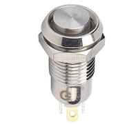 Bewinner Interruptor de Botón Pulsador de Acero Inoxidable de 8 Mm, de 3 | Acción de cierre momentáneo, control de acceso al timbre de baja corriente, hermético al polvo IP65, base ignífuga, fácil