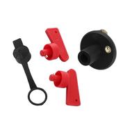 Bewinner Interruptor de Desconexión de Batería, Aislador de Corte de Energía para Coche, Barco, RV, Marino, Interruptor Maestro DC 12V 24V con Llave de Latón y Carcasa de ABS