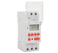 Bewinner Interruptor Temporizador de 12 V CC 30 A, Control de Encendido/apagado Digital LCD Programable Semanal con Función de Cuenta Atrás, 16 Ajustes de Encendido/apagado por Día, Cuenta Atrás de