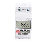Bewinner Interruptor Temporizador Digital de 30 A, Montaje en Riel DIN, Control de relé Temporizador Programable, 24 Configuraciones de Encendido/apagado, Cuenta Regresiva de Sincronización de Ciclo