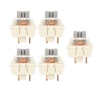 Bewinner Interruptores de Teclado Mecánico, Interruptor de Llave Lineal de Retroiluminación a Prueba de Agua, Interruptor Táctil de 45 Piezas para Teclado Mecánico DIY (G Silver Pro, Resorte Doble)