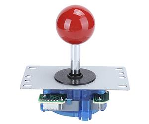 Bewinner Joystick de Lucha JX-009, Gamepad de Alta Sensibilidad sin Retardo, Joystick 3D para Consolas de Juegos, Kit de Bricolaje con Barra de Metal y Base de ABS (rojo)