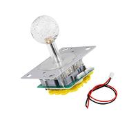 Bewinner Joystick LED con Iluminación Colorida, Operación Conmutable de 4 y 8 Vías, Bola Transparente, Alimentación de 12 V para Gabinetes DIY