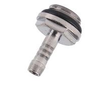 Bewinner Juego de Accesorios de Conector de Acero Inoxidable para Refrigeración por Agua de PC para de Tubos, 6 Piezas de Conexión Cromada de Dos Toques con Púas para Bloques de Agua, Radiadores,