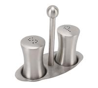 Bewinner Juego de Botellas de Condimento de Acero Inoxidable 304, 2 uds., con Estante, Salero, Recipiente Hermético a Prueba de Humedad para Cocina y Restaurante