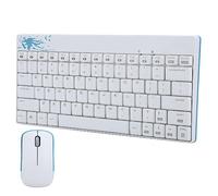 Bewinner Juego de Mouse con Teclado Inalámbrico, Mouse óptico 1200DPI Inalámbrico, Mini Combo de Teclado Portátil Ultradelgado y Silencioso, Teclado y Mouse USB para Juegos, Combinación