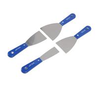 Bewinner Juego de Raspadores de Masilla de 4 Piezas con Bolsa de Almacenamiento, Cuchillas de Acero Al Carbono y Mangos de Plástico, Incluye Tamaños de 1,5 a 4 Pulgadas para Tareas de Pintura y