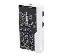 Bewinner Juego de Tarjeta de Sonido Cambiador de Voz Portátil con Luz Bluetooth RGB, Micrófono de Mano, Tablero de Sonido Cambiador de Voz con 8 Efectos para Transmisión, Juegos, Chat,