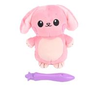 Bewinner Juguete de Conejito de Peluche Que Brilla en la Oscuridad con Bolígrafo LED, Animal de Peluche Suave para Niños, Arte con Luz Que Se Desvanece y Dibuja, Conejito de con