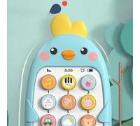 Bewinner Juguete Educativo Temprano para Teléfono con Música de Simulación para Bebés para Niños de 1 a 3 Años, Botón de Colores Brillantes, Personajes de Dibujos Animados, Material ABS para