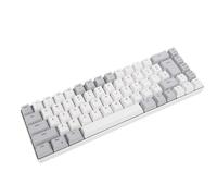 Bewinner Keyboard de Juego Mecánico con Cable del 60%, Teclado de Oficina de 68 Teclas Compacta con Luz de Fondo RGB, Anti Fantasmas, Teclado en Caliente para Laptop de PC (Bloque de Color Blanco