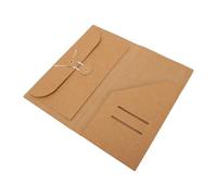 Bewinner Kit de Accesorios para Cuaderno de Viaje Carpeta de Archivos Kraft de Doble Bolsillo con Bandas Elásticas para Boletos de Pasaporte, Inserto de Diario de Viaje de Papel Kraft Vintage de