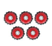 Bewinner Kit de Cepillo de Copa de Alambre de Acero de 5 Piezas, M10 Montaje Roscado Accesorio de Molinillo de 65 Mm para la Extracción de Pintura de óxido, Pulido de Desgaste en Jardines