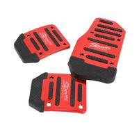 Bewinner Kit de Cubiertas de Pedales de Coche de Aleación de Aluminio, Almohadillas Antideslizantes para Pedales de Embrague de Freno de Gas, Cubiertas de de Transmisión Manual Universales para la