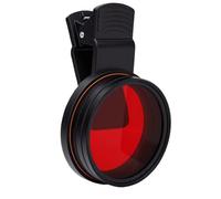 Bewinner Kit de Filtro de Lente de Teléfono 52 Mm Rojo Amarillo para | Juego de Efectos ópticos Móviles, Clip Roscado de Metal, Vidrio Tintado de 3 Colores, Agarre de Montaje Universal, Equipo
