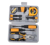 Bewinner Kit de Herramientas de Reparación para el Hogar, 15 Piezas, Juego de Herramientas de Hardware con Destornillador, Llave, Cinta Métrica, Alicates para Mantenimiento del Hogar, Manuales de