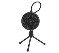 Bewinner Kit de Malla de Filtro de Micrófono con Soporte para Trípode de Escritorio y Brazo de Cuello de Cisne Flexible, Filtro Pop de Pantalla de Viento de Doble Capa para Grabación de Estudio