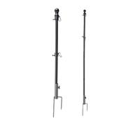 Bewinner Kit de Mástil de Bandera de Alta Resistencia Giratorio 360°, Dos Métodos de Instalación, Estaca de Suelo de Mástil de Bandera Ajustable para Uso en Exteriores