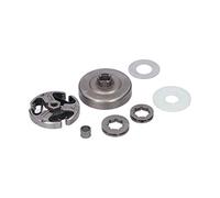 Bewinner Kit de Rodamiento de Tambor de Embrague de 3/8 para Motosierra | Construcción de hierro duradera, resistente al desgaste, pieza de reparación de herramientas de jardín, piñones 7T 8T