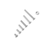 Bewinner Kit Surtido de Tuercas y Tornillos Hexagonales M2 de 250 Piezas, Tornillos de Máquina con Cabeza de Botón de Acero Inoxidable A2 para Bricolaje, Reparación, Muebles y Electrónica (C: cabeza