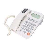 Bewinner KXT2026CID Teléfono Fijo con Cable con Identificador de Llamadas, 24 Tonos de Llamada, Pantalla LCD, Altavoz Manos Libres y No Requiere Batería para Oficina, Hogar, Hotel (White)