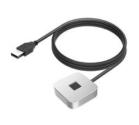 Bewinner Lector de Huellas Dactilares USB para PC Portátil 10 11, Escáner Biométrico de Coincidencia Rápida Táctil de 360 Grados, Registrador de Huellas Dactilares USB Portátil (Silver)