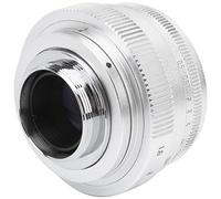 Bewinner Lente de Cámara, Enfoque Fijo Lente Manual de 35 Mm para Cámaras de Retrato (SILVER)