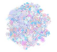 Bewinner Lentejuelas con Purpurina de Confeti para Decoración de Bodas, Chispas en Forma de Flor para Manualidades, Tarjetas, Relleno de Cajas de Regalo, Bolsa de 30 G (WHITE)