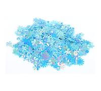 Bewinner Lentejuelas con Purpurina de Confeti para Decoración de Bodas, Chispas en Forma de Flor para Manualidades, Tarjetas, Relleno de Cajas de Regalo, Bolsa de 30 G (azul colorido)