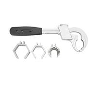 Bewinner Llave Ajustable para Fregadero, Llave Multifuncional para Grifo de Gran Apertura de 80 Mm, Herramienta de Reparación de Plomería con Mecanismo de Resorte para Baño, Cocina, de Plomería de