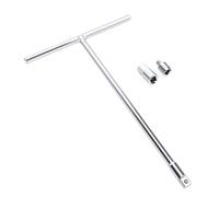 Bewinner Llave con en T, Gran Poder de Torsión para un Fácil Ajuste para Acceso a Pernos Difíciles de Alcanzar, Llave de Largo Alcance con Accionamiento de 3/8 de Pulgada para ATV UTV, Acero Al